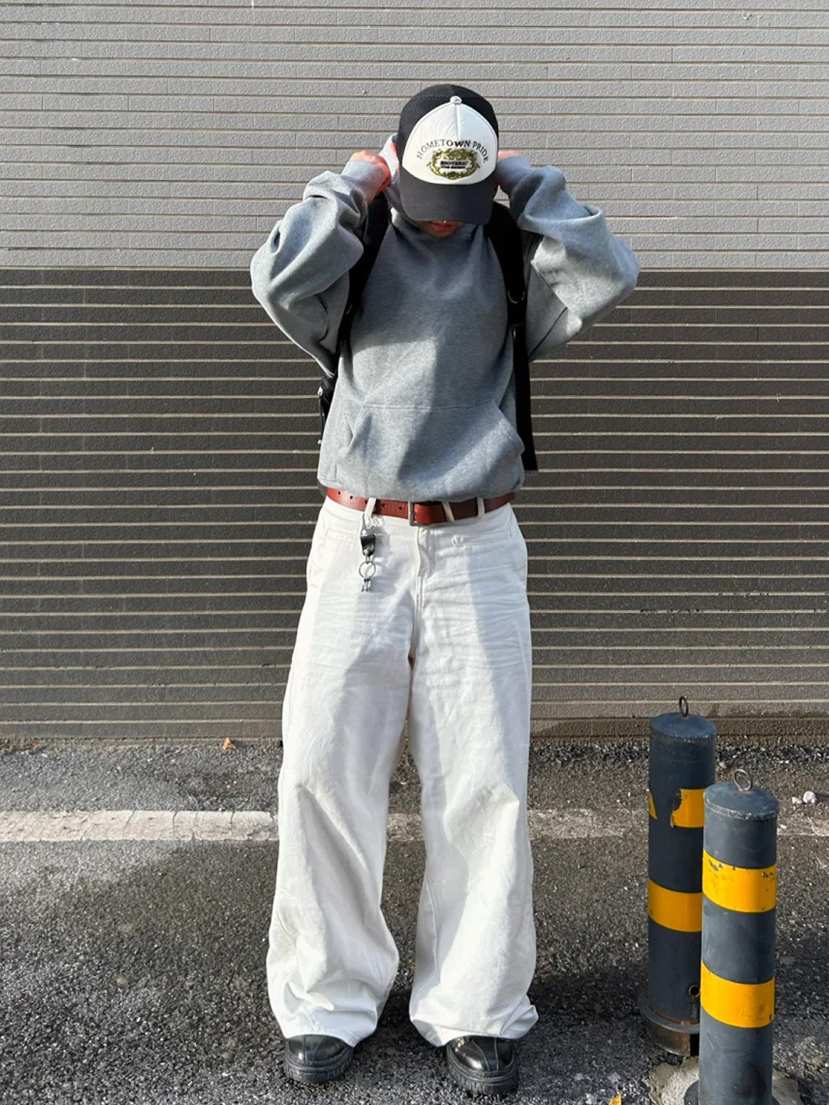 Loose-fitting casual wide-leg jeans