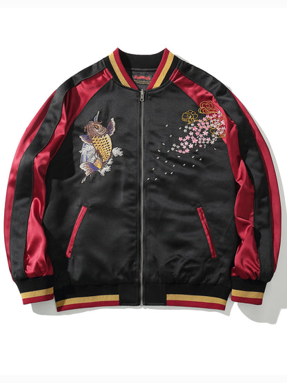 Embroidered Koi Fish Jacket Chinese Style