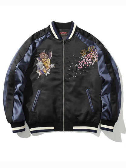 Embroidered Koi Fish Jacket Chinese Style