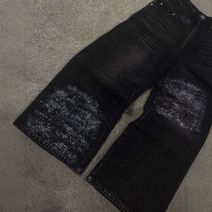 Loose Fit Vintage Washed Casual Jeans