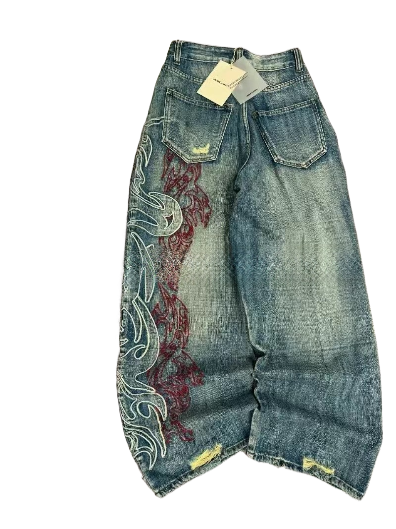 Loose-fitting stylish long pants and jeans