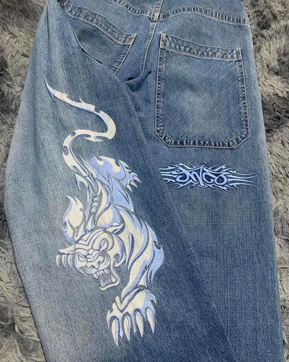 Men's Retro Wide Leg Jeans