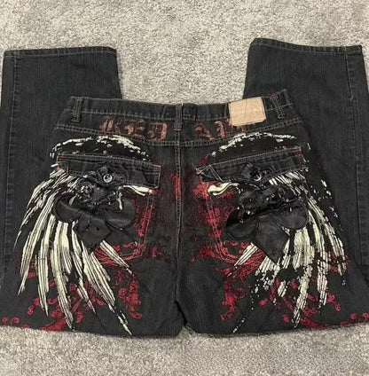 Men's Retro Wide Leg Jeans