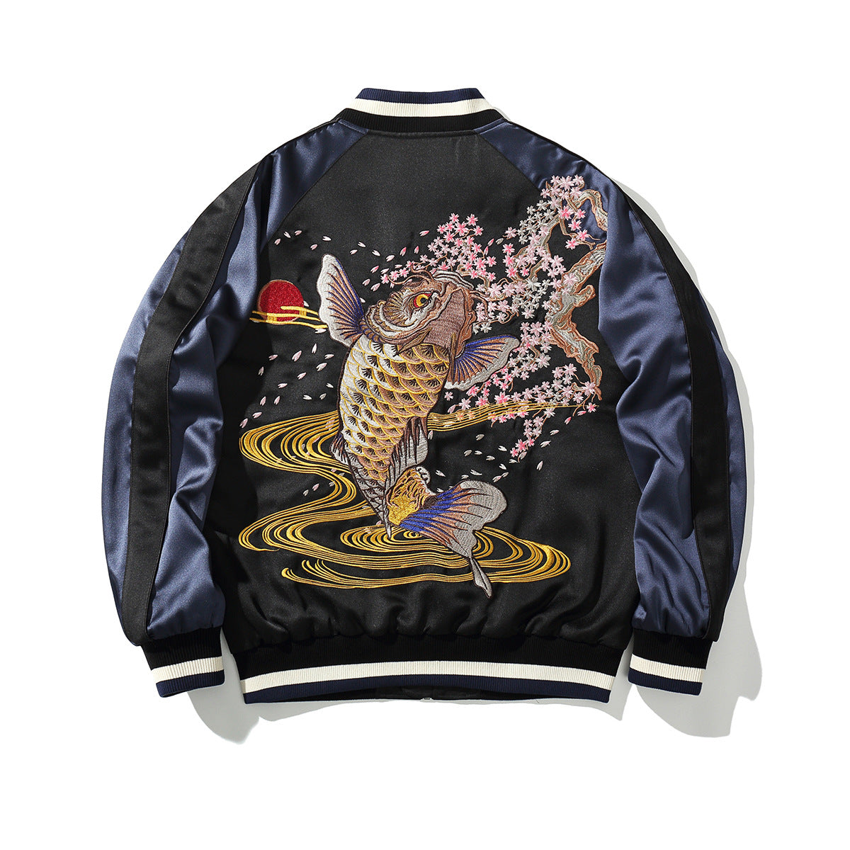 Embroidered Koi Fish Jacket Chinese Style