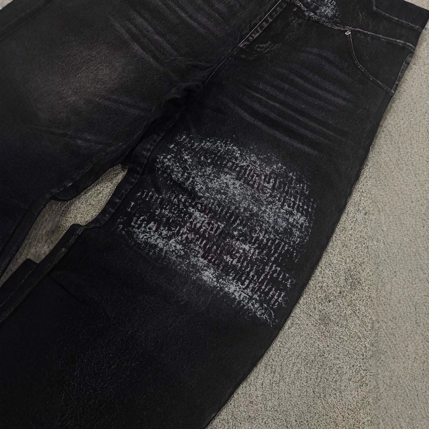 Loose Fit Vintage Washed Casual Jeans