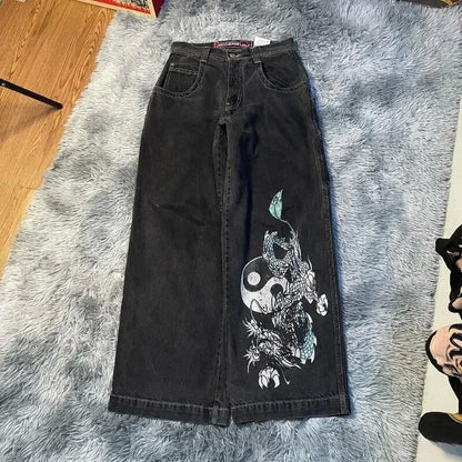 Men's Retro Wide Leg Jeans