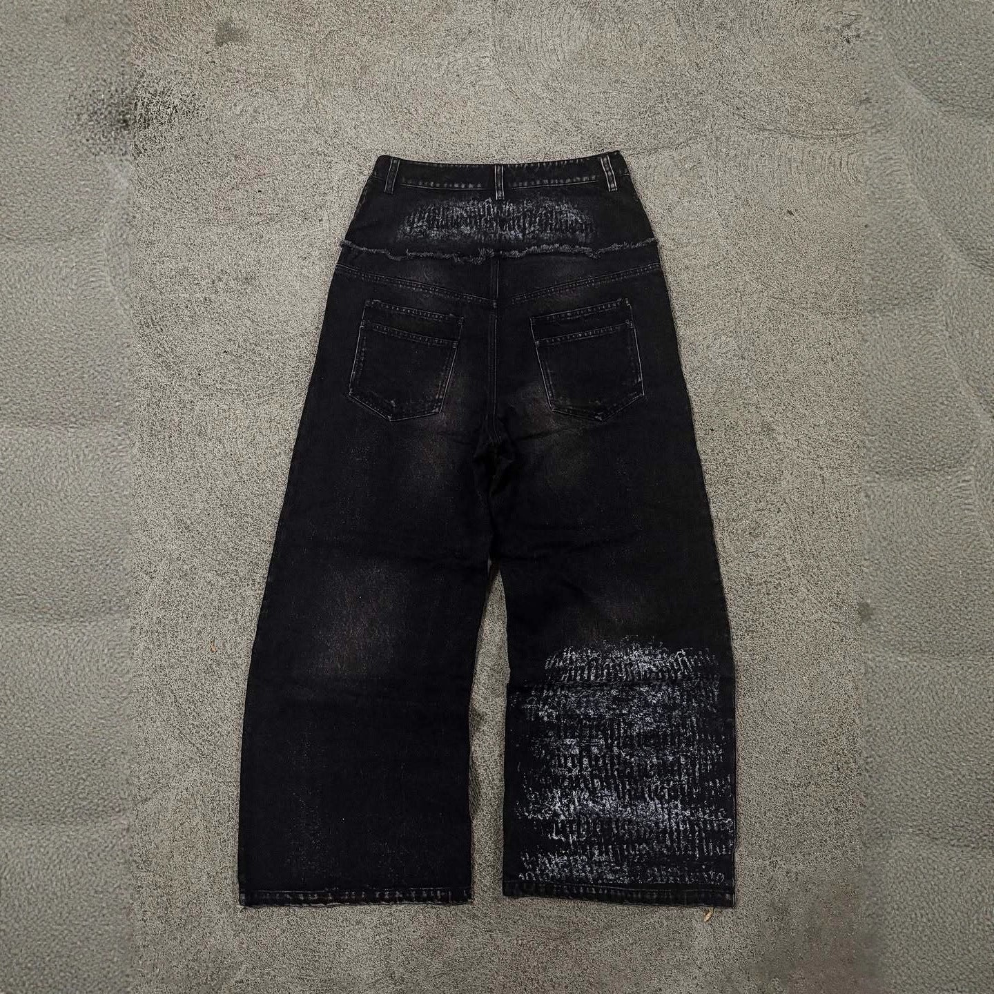 Loose Fit Vintage Washed Casual Jeans