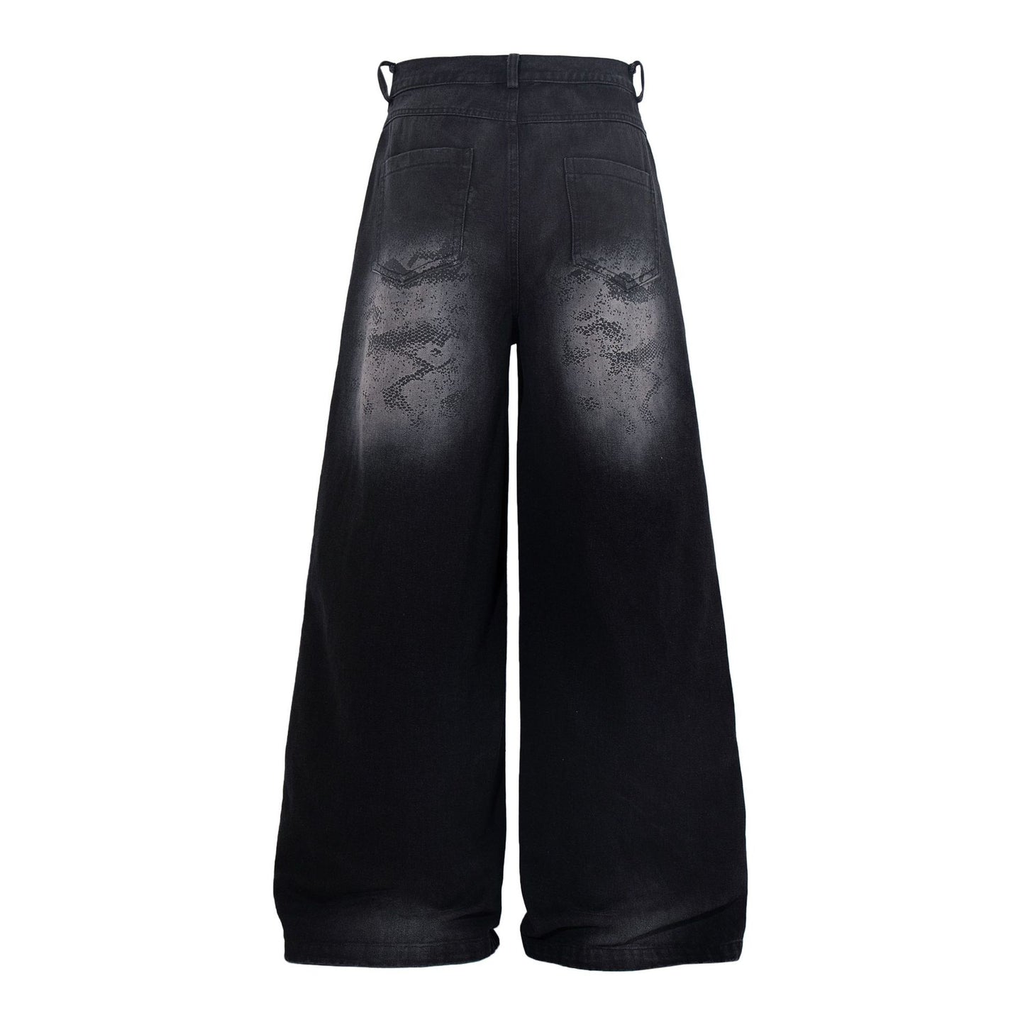 Retro Street Style Loose Wide-Leg Denim Jeans