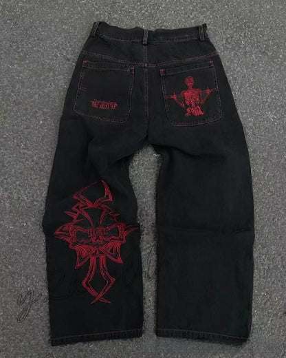 Men's Retro Wide Leg Jeans